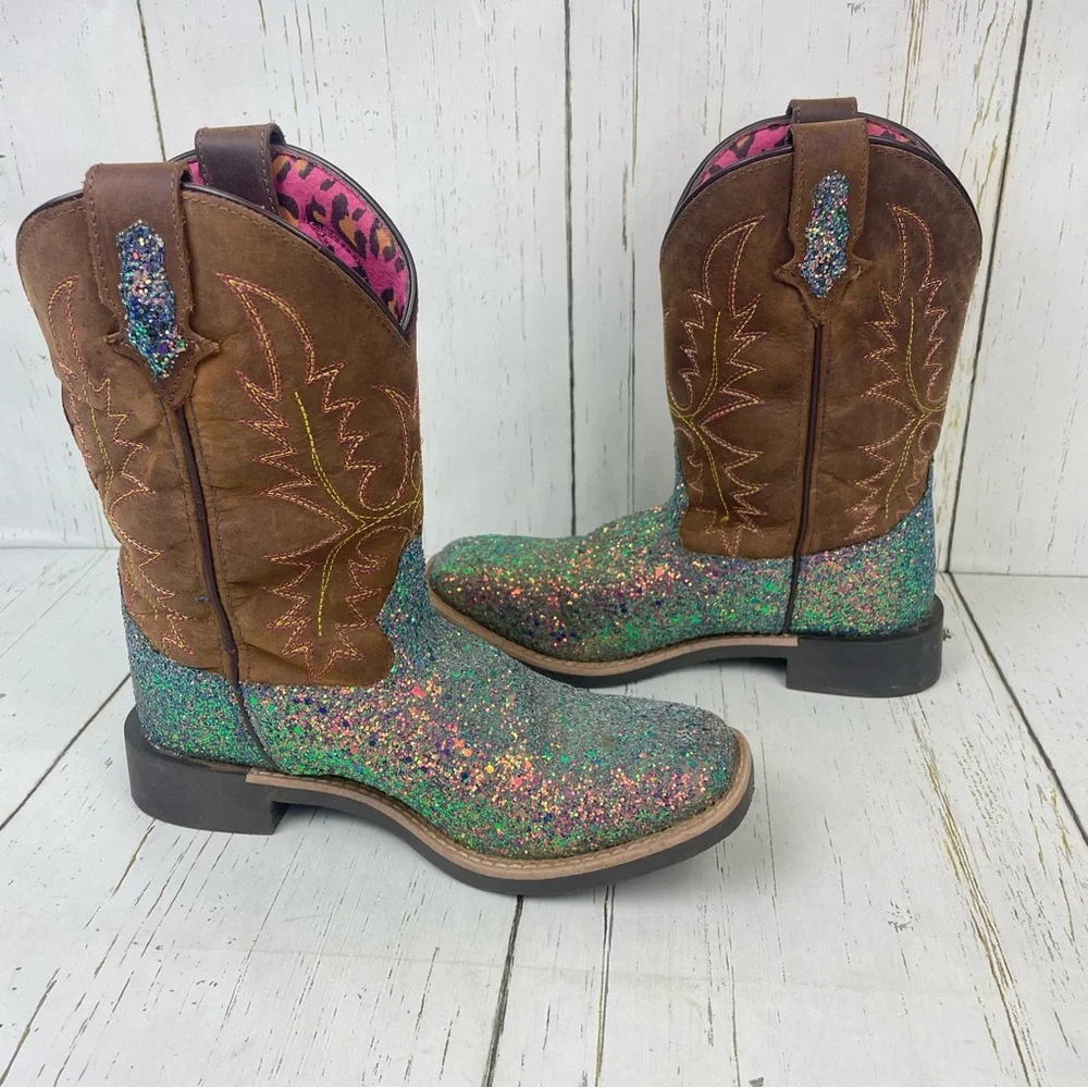 Smoky Mountain Shyanne Girls‎ Glitterama Western Boots-Broad Square Toe